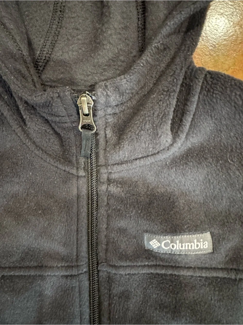 Columbia Kids Black Hooded Fleece Zip Jacket